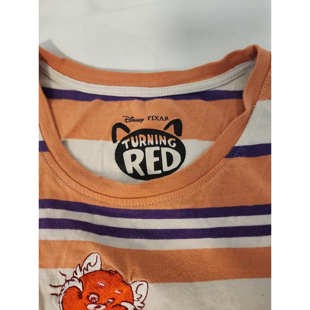 Disney Pixar Turning Red Mei Red Panda Striped Graphic T Shirt 2X Plus Size - Picture 7 of 8